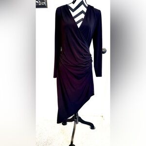 BCBGeneration Elegant Black Long Sleeve Dress, large